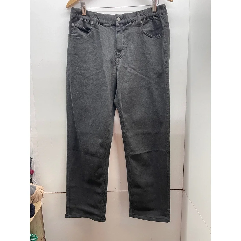 Bearbottom Clothing Mens Charcoal Black Stretch Chino Pants Size L 30 Inseam